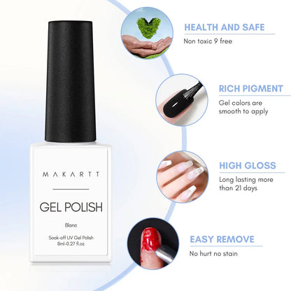 Black and White Gel Nail Polish Set