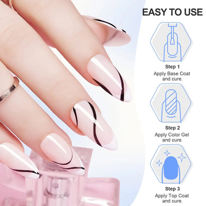 Black and White Gel Nail Polish Set
