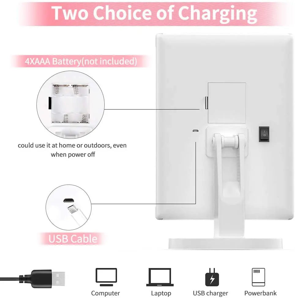 LED Touch Screen Makeup Mirror