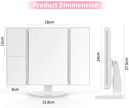 LED Touch Screen Makeup Mirror