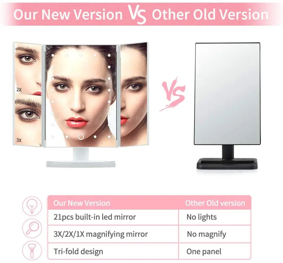 LED Touch Screen Makeup Mirror
